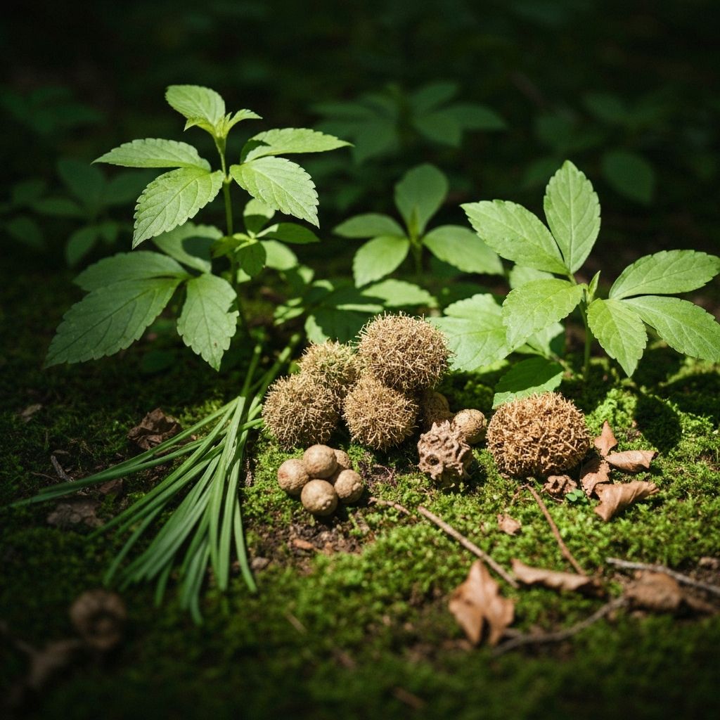 Natural plant extracts in nature